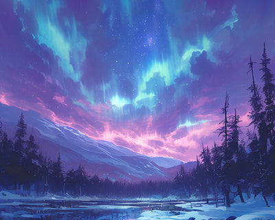 Beautiful Northern Lights Diamond Painting
