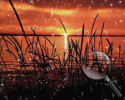Beautiful Orange Sunset Diamond Painting