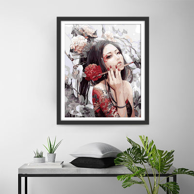 Beautiful Oriental Woman Diamond Painting
