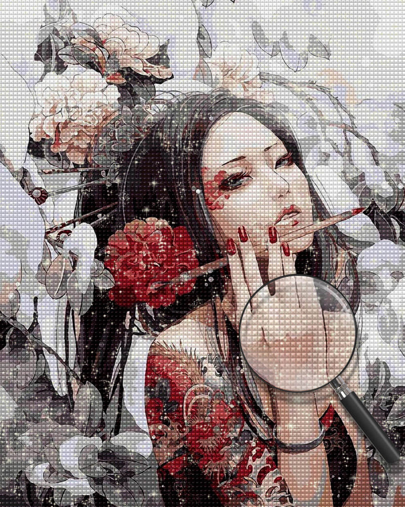 Beautiful Oriental Woman Diamond Painting