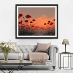 Beautiful Poppy Fields at Sunset Diamond Painting