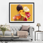 Beautiful Woman and Colorful Poppies Diamond Painting