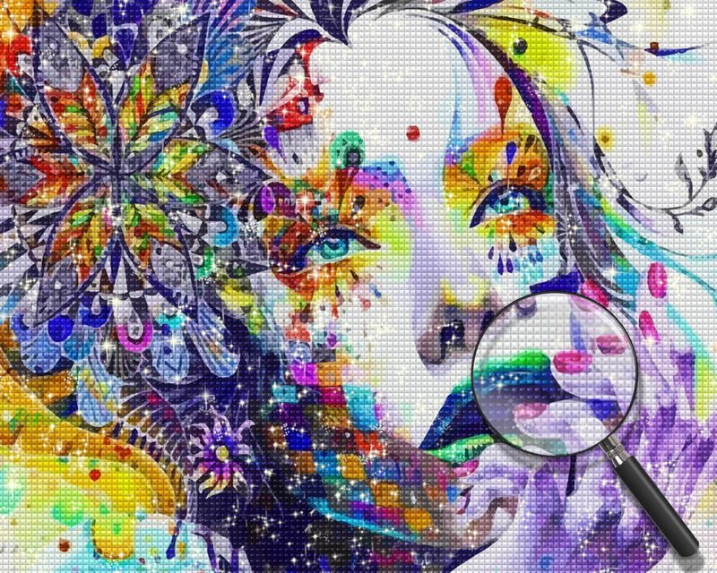 Beautiful Woman in Abstract Style Diamond Painting