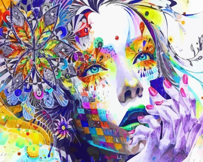 Beautiful Woman in Abstract Style Diamond Painting