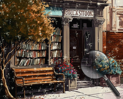 Bench outside the Bookshop Diamond Painting