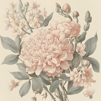 Blooming Chrysanthemum and Buds Diamond Painting