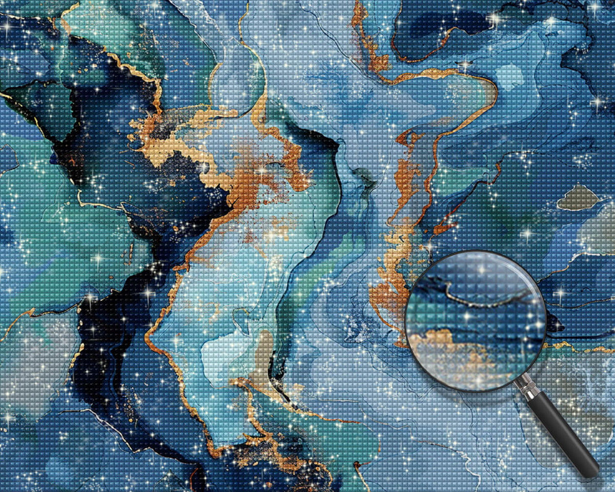 Blue Abstract Pattern Diamond Painting