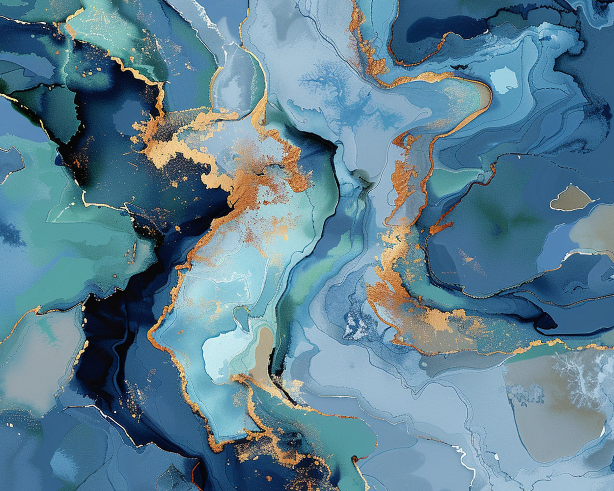 Blue Abstract Pattern Diamond Painting