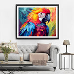 Blue and Orange Parrot Diamond Painting