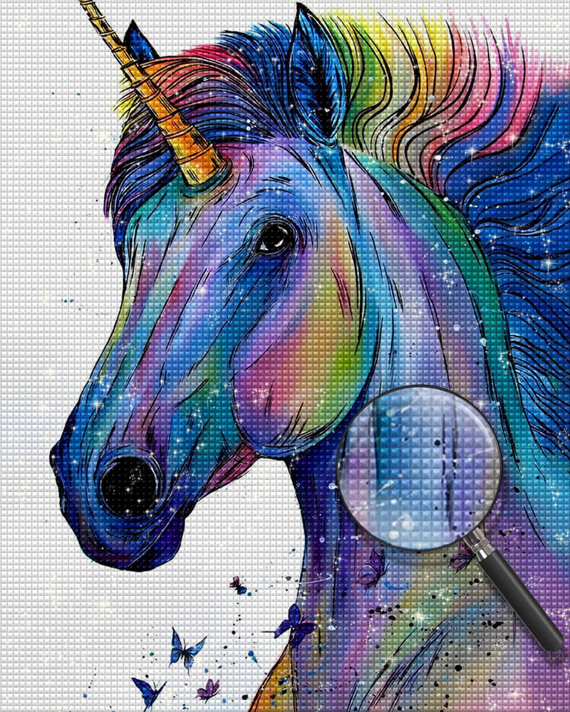 Blue and Purple Unicorn Diamond Painting