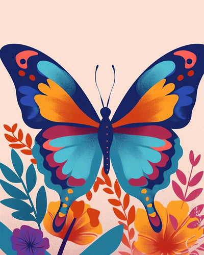Blue Butterfly Diamond Painting 