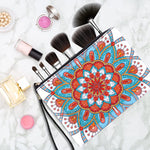 Blue-Orange Lotus Mandala Diamond Painting Wrist Bag 