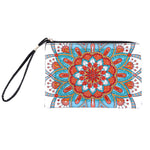 Blue-Orange Lotus Mandala Diamond Painting Wrist Bag 