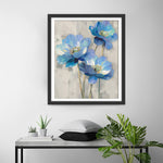 Blue Poppy Flowers Diamond Painting