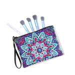 Blue-Purple Lotus Mandala Diamond Painting Wrist Bag