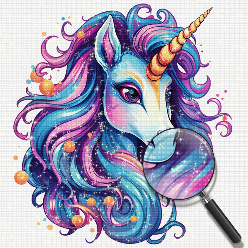 Blue Purple Unicorn Diamond Painting