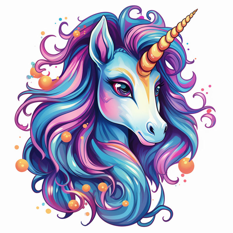 Blue Purple Unicorn Diamond Painting