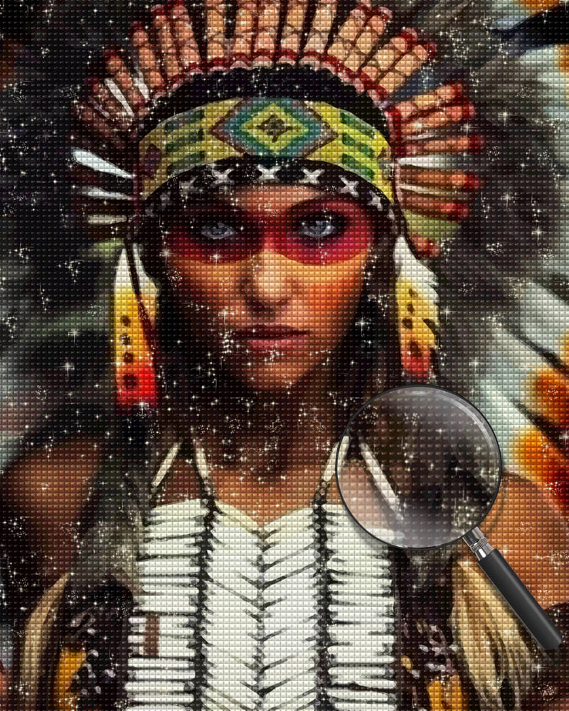Brave Tribal Beauty Diamond Painting