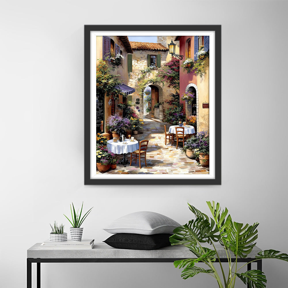 Breakfast Shop in the Alley Diamond Painting