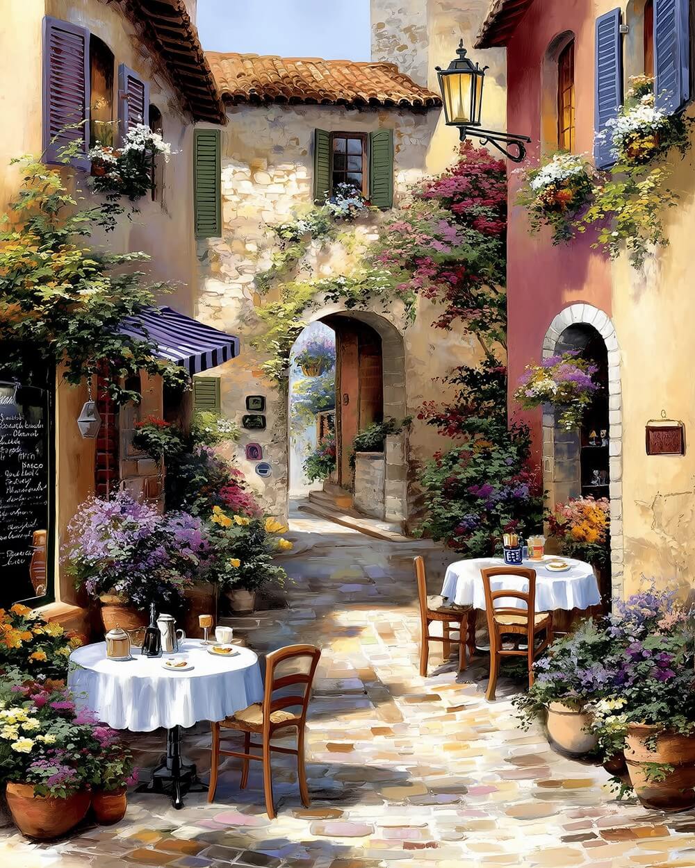 Breakfast Shop in the Alley Diamond Painting