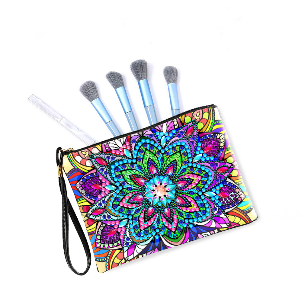 Brilliant Lotus Mandala Diamond Painting Wrist Bag