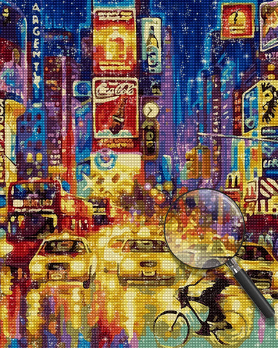 Bustling City Night View Diamond Painting