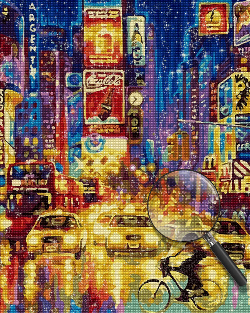 Bustling City Night View Diamond Painting