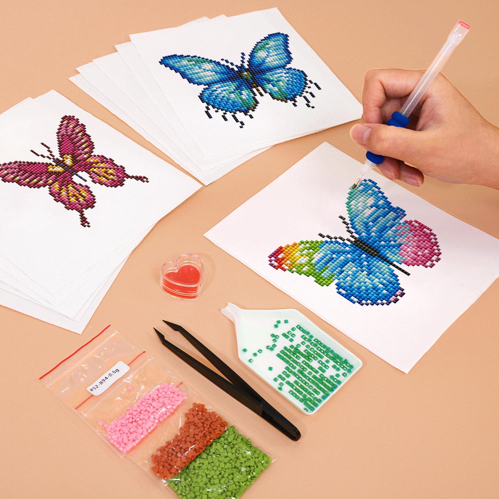 Butterfly Collection 12Pcs - Mini Diamond Painting Kit