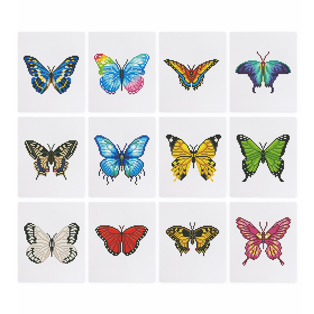 Butterfly Collection 12Pcs - Mini Diamond Painting Kit