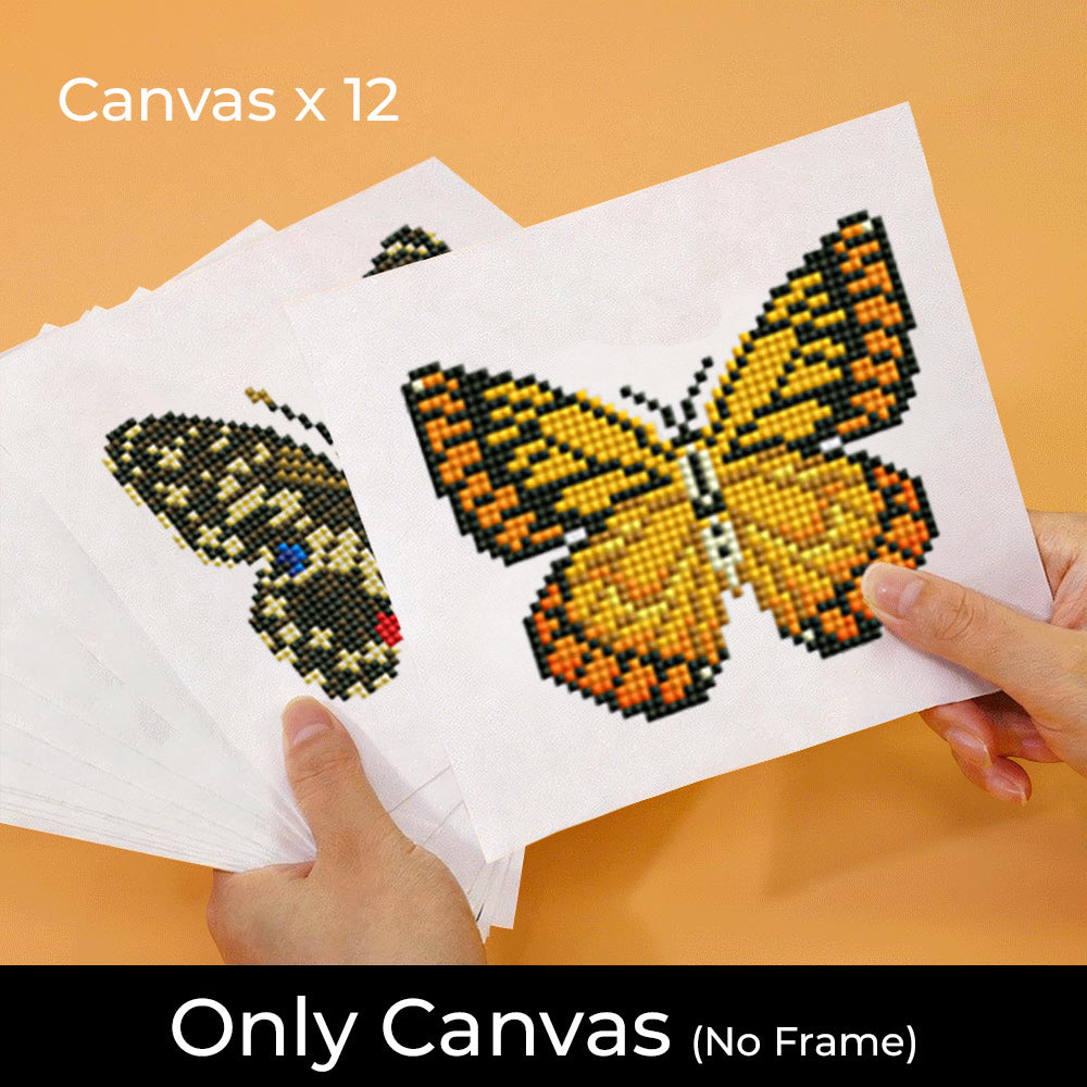 Butterfly Specimen 12Pcs - Mini Diamond Painting Kit