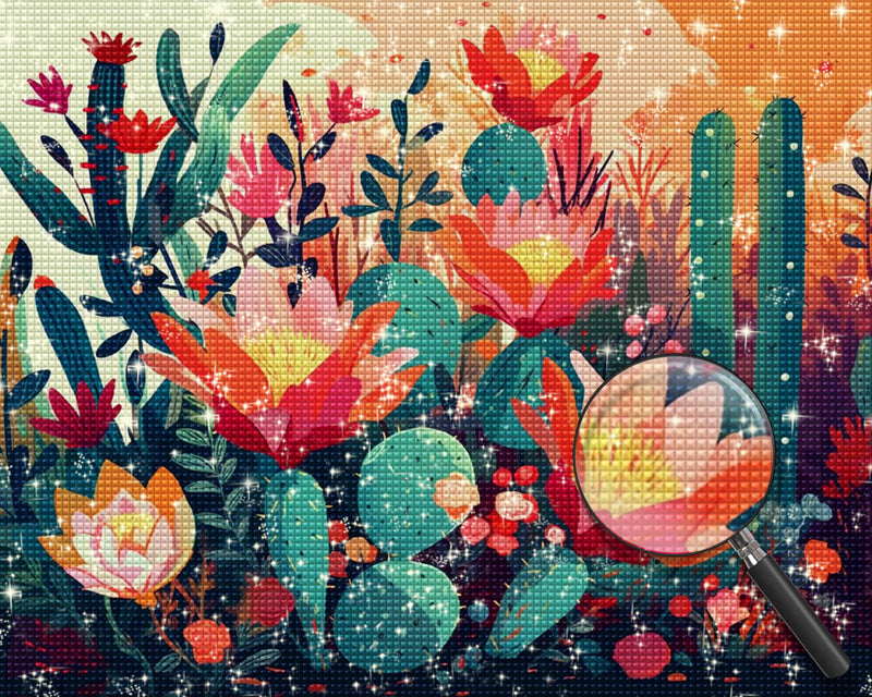 Cactus Flowers Diamond Painting