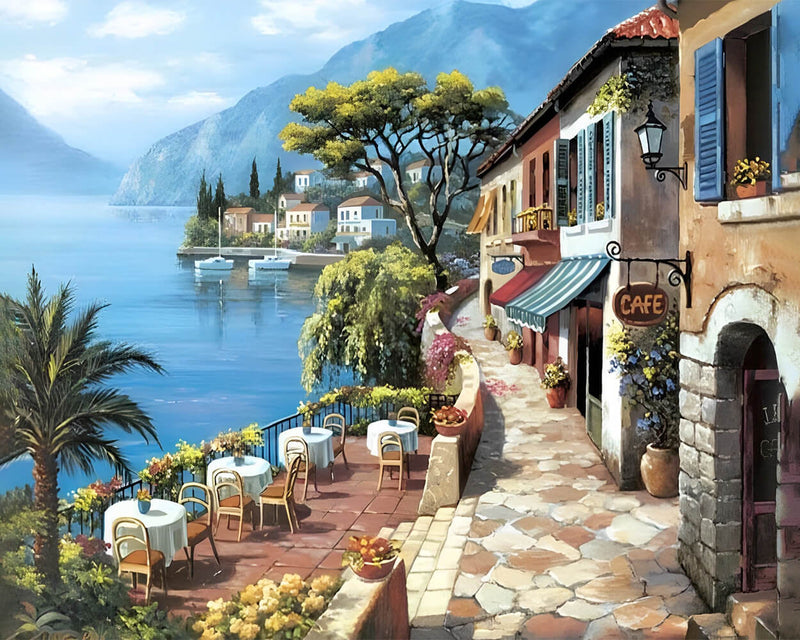 Cafe Beach Diamond Painting