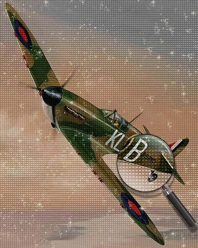 Camouflage Fighter Jet in the Air Diamond Painting