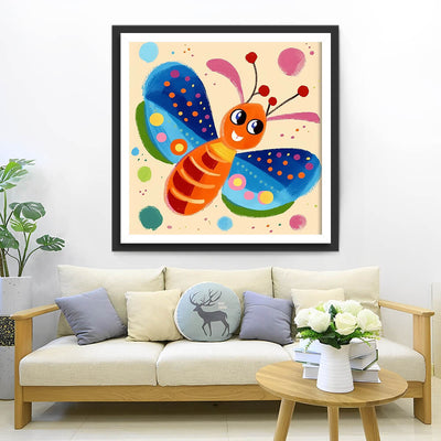 Cartoon Blue Butterfly Diamond Painting 