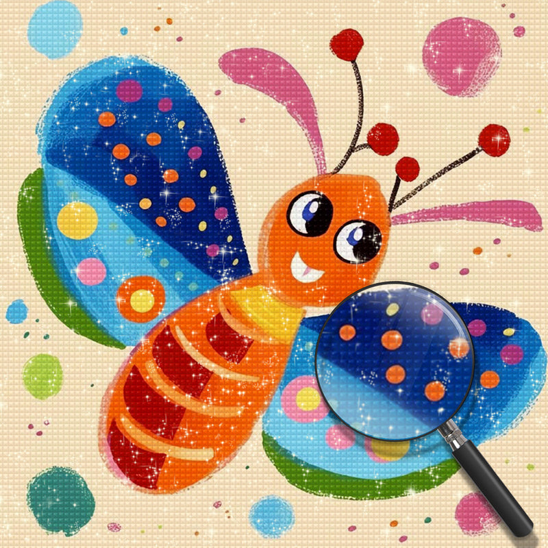 Cartoon Blue Butterfly Diamond Painting 