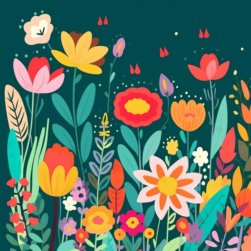 Cartoon Flowers Diamond Painting
