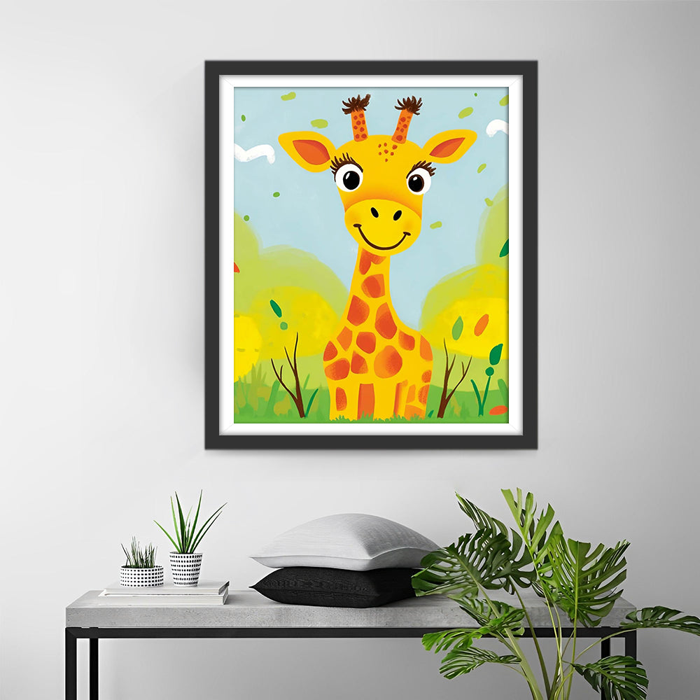 Cartoon Giraffe Baby Diamond Painting