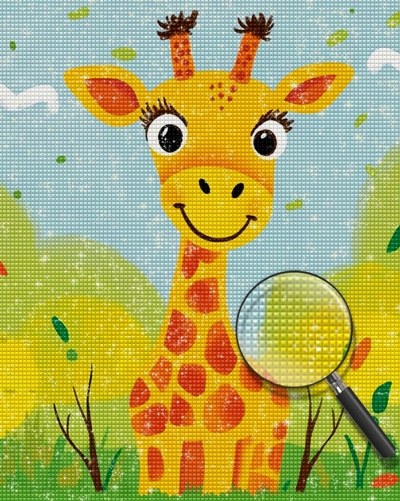 Cartoon Giraffe Baby Diamond Painting