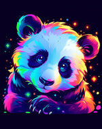 Cartoon Panda in the Dark Diamond Painting