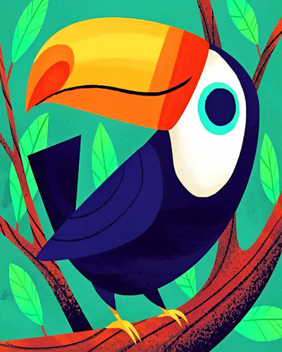 Cartoon Toucan Diamond Painting