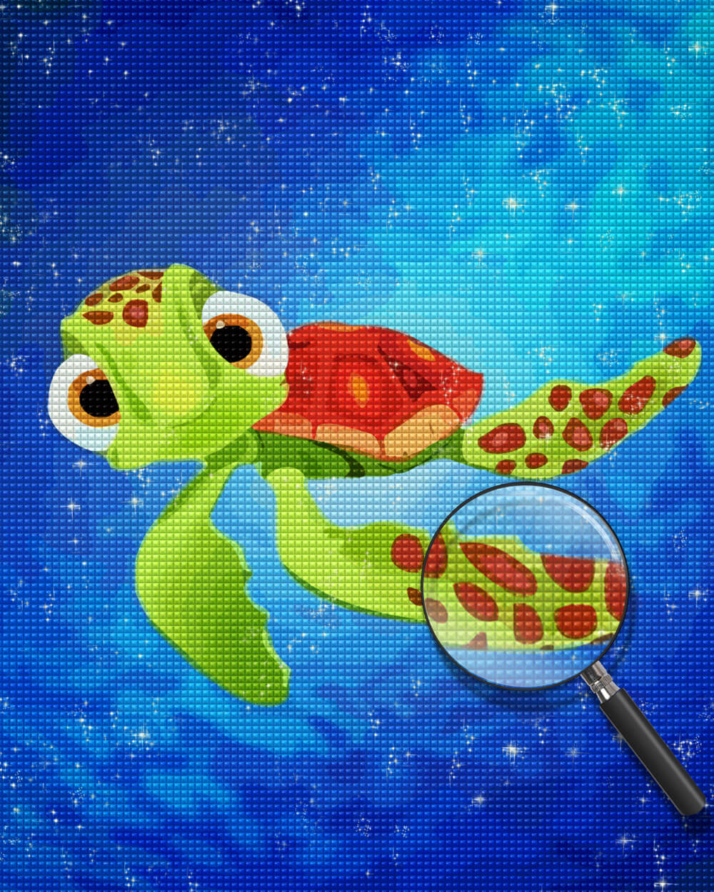 Cartoon Turtle in the Sea Diamond Painting