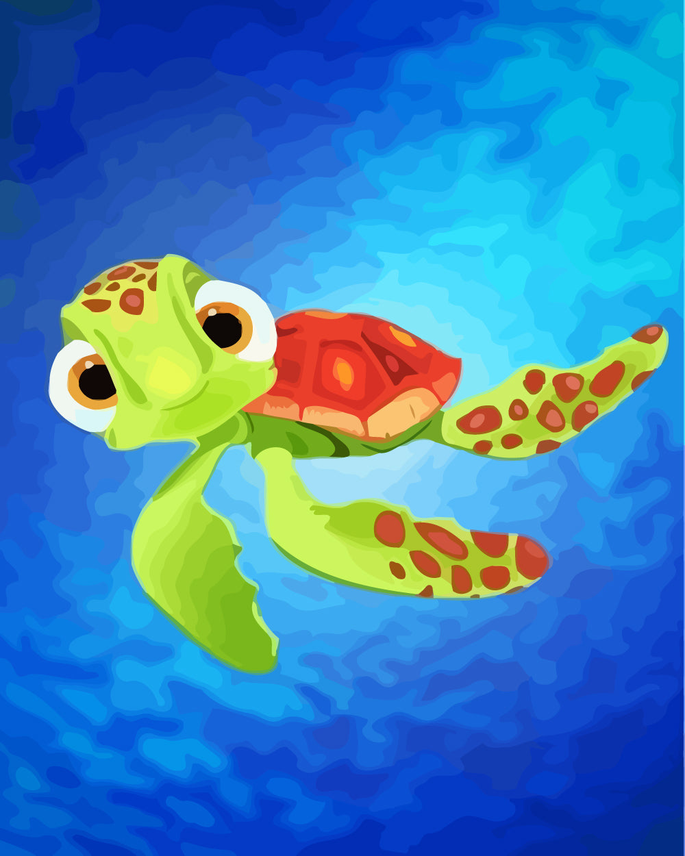 Cartoon Turtle in the Sea Diamond Painting