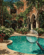 Castle Swimming Pool Diamond Painting