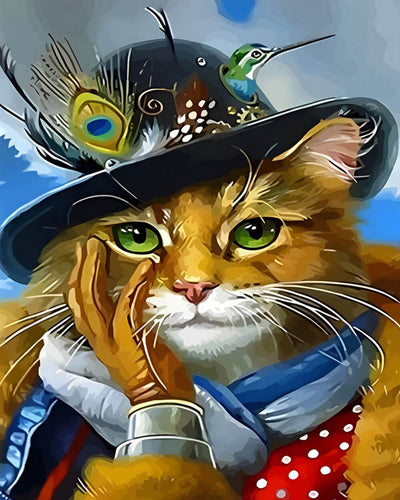 Cat Gentleman Diamond Painting