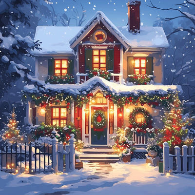 Christmas House Diamond Painting