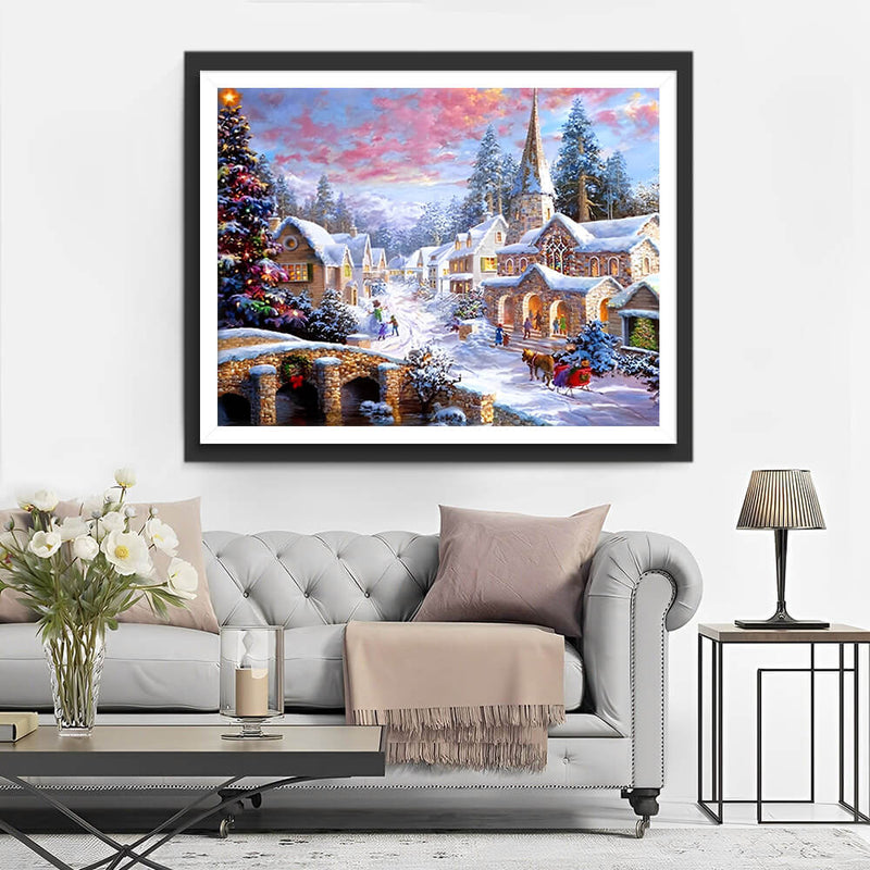 Christmas in a Small Town Diamond Painting