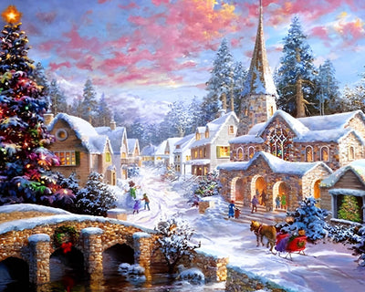 Christmas in a Small Town Diamond Painting