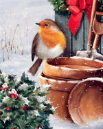 Christmas, Snow and Bird Diamond Painting