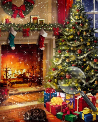 Christmas Tree and Gifts Diamond Painting