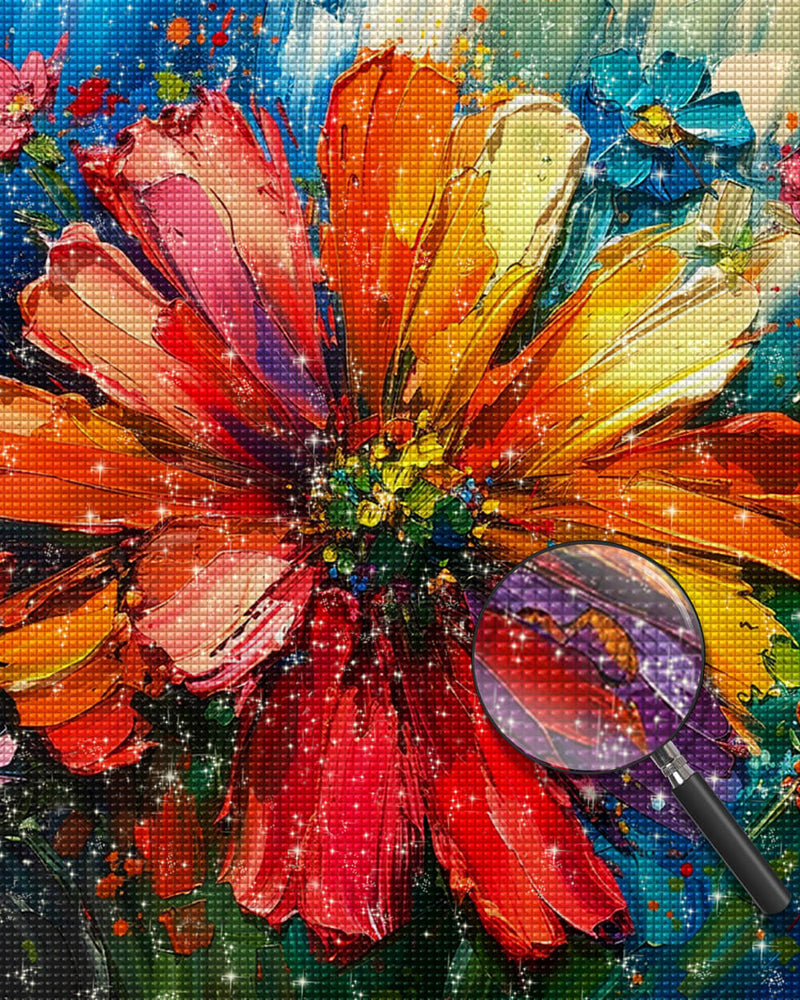 Chrysanthemum in the Style of Oil Painting Diamond Painting